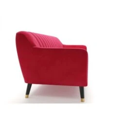 LOUISE - Canapé 3 Places Velours Rouge 10 LOUISE - Canapé 3 Places Velours Rouge -VIDAXL || Songmics Soldes 18528809 4