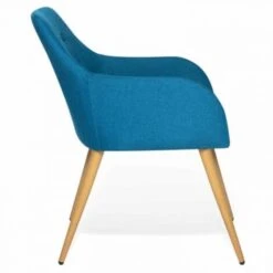 Lot De 2 Fauteuils DANIA Bleu Canard -VIDAXL || Songmics Soldes 18734646 4