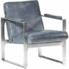 Fauteuil Tube Gris 60x73x77 Cm Cuir Véritable VidaXL -VIDAXL || Songmics Soldes 18763146 1