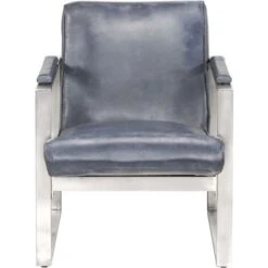 Fauteuil Tube Gris 60x73x77 Cm Cuir Véritable VidaXL -VIDAXL || Songmics Soldes 18763146 2