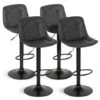 Lot De 4 Tabourets De Bar DENVER Gris Vintage -VIDAXL || Songmics Soldes 18777854 1