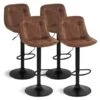 Lot De 4 Tabourets De Bar DENVER Marron Vintage 2 Lot De 4 Tabourets De Bar DENVER Marron Vintage -VIDAXL || Songmics Soldes 18777856 1