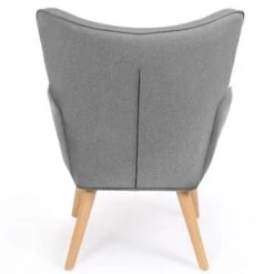 Fauteuil Scandinave IVAR En Tissu Gris Clair -VIDAXL || Songmics Soldes 18777858 4