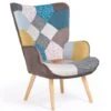 Fauteuil Scandinave IVAR En Tissu Patchwork Multicouleurs -VIDAXL || Songmics Soldes 18777859 1