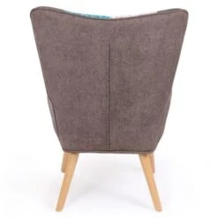 Fauteuil Scandinave IVAR En Tissu Patchwork Multicouleurs -VIDAXL || Songmics Soldes 18777859 4