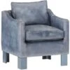 Fauteuil Gris Cuir Véritable VidaXL -VIDAXL || Songmics Soldes 18899136 1