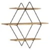 Etagère Murale Losange LILY 3 Niveaux Bois Et Métal Design Industriel -VIDAXL || Songmics Soldes 19156507 1