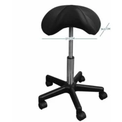 Tabouret Ergonomique, Selle De Cheval à Roulettes Réglable En Hauteur De 49.5 à 68 Cm Et Pivotable à 360° - Noir -VIDAXL || Songmics Soldes 19840420 3