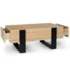 Table Basse PHOENIX Avec Tiroirs 100 CM Bois Et Noir -VIDAXL || Songmics Soldes 20902016 1