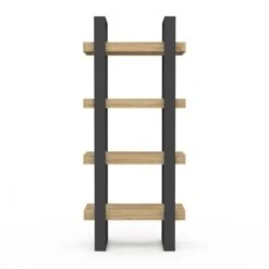 Etagère 4 Niveaux PHOENIX Bois Et Noir -VIDAXL || Songmics Soldes 20902018 3