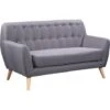 Canapé Fixe Tissu Cody - 145 X 77 X 84 Cm - 2 Places - Gris Clair -VIDAXL || Songmics Soldes 2346065 1
