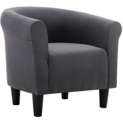 Hommoo Fauteuil Noir Tissu HDV13870 9 Hommoo Fauteuil Noir Tissu HDV13870 -VIDAXL || Songmics Soldes 25377238 3