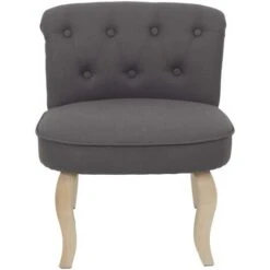 Fauteuil En Bois Et Tissu Eleonore -VIDAXL || Songmics Soldes 25572057 3