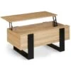 Table Basse Plateau Relevable PHOENIX Bois Et Noir -VIDAXL || Songmics Soldes 25896348 1