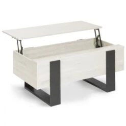 Table Basse Plateau Relevable PHOENIX Bois Gris