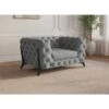 Fauteuil Capitonné Chesterfield Velours Gris CARMEN -VIDAXL || Songmics Soldes 26096466 1