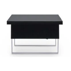 Table Basse Relevable Multifonction Woods Laqué Noir -VIDAXL || Songmics Soldes 26096586 5