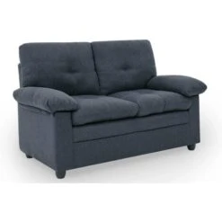 Canapé 2 Places En Tissu Gris FENIX