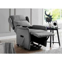 Fauteuil Releveur Relax En Tissu Gris à Commande électrique DARKO -VIDAXL || Songmics Soldes 26097387 4
