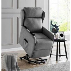 Fauteuil Releveur Relax En Tissu Gris à Commande électrique DARKO -VIDAXL || Songmics Soldes 26097387 5