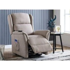 Fauteuil Releveur Relax En Tissu Beige à Commande électrique PETER -VIDAXL || Songmics Soldes 26097406 3