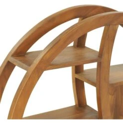 Étagère Murale Yin Yang 80x17,5x80 Cm Bois De Teck Massif VidaXL -VIDAXL || Songmics Soldes 26523033 4