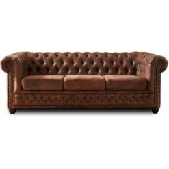 Winston - Canapé 3 Places Chesterfield - Style Industriel -VIDAXL || Songmics Soldes 26669839 5
