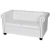 Canapé Chesterfield à 2 Places Cuir Synthétique Blanc VidaXL 1 Canapé Chesterfield à 2 Places Cuir Synthétique Blanc VidaXL -VIDAXL || Songmics Soldes 2707388 1