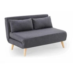 Banquette Convertible 2 Places En Tissu Gris TONKA -VIDAXL || Songmics Soldes 27200861 4