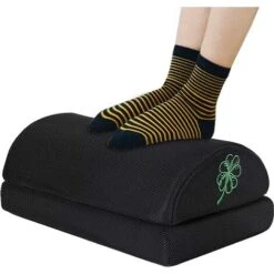 Repose Pied Bureau, Avec 2 Réglable Repose-pieds Antidérapants Double Couche En Option, Pour Bureau, Salon à Domicile, Bureau Tabourets, Améliorez Posture, Les Jambes Et Les Genoux, Noir