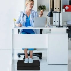 Repose Pied Bureau, Avec 2 Réglable Repose-pieds Antidérapants Double Couche En Option, Pour Bureau, Salon à Domicile, Bureau Tabourets, Améliorez Posture, Les Jambes Et Les Genoux, Noir -VIDAXL || Songmics Soldes 27578687 5