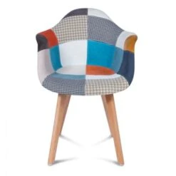 Lot De 2 Fauteuils Scandinaves SARA Motifs Patchworks Multi-couleurs -VIDAXL || Songmics Soldes 27598081 4
