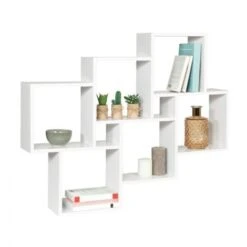 Etagère Murale Double Position LUCAS Blanche