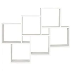 Etagère Murale Double Position LUCAS Blanche -VIDAXL || Songmics Soldes 27644608 3