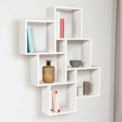 Etagère Murale Double Position LUCAS Blanche -VIDAXL || Songmics Soldes 27644608 4