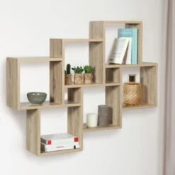 Etagère Murale Double Position LUCAS Bois Façon Hêtre 8 Etagère Murale Double Position LUCAS Bois Façon Hêtre -VIDAXL || Songmics Soldes 27644611 2