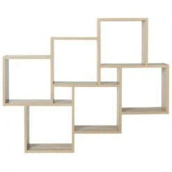 Etagère Murale Double Position LUCAS Bois Façon Hêtre 9 Etagère Murale Double Position LUCAS Bois Façon Hêtre -VIDAXL || Songmics Soldes 27644611 3