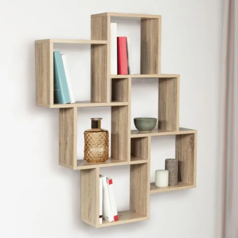 Etagère Murale Double Position LUCAS Bois Façon Hêtre 6 Etagère Murale Double Position LUCAS Bois Façon Hêtre – Image 4