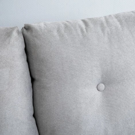 HOMCOM Canapé 2 Places Design Scandinave Dim. 145L X 76l X 88H Cm Pieds Bois Massif Tissu Gris Clair 6 HOMCOM Canapé 2 Places Design Scandinave Dim. 145L X 76l X 88H Cm Pieds Bois Massif Tissu Gris Clair – Image 4