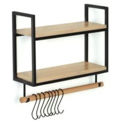 Etagère Murale Avec Crochets DETROIT Design Industriel