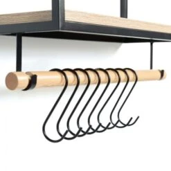 Etagère Murale Avec Crochets DETROIT Design Industriel -VIDAXL || Songmics Soldes 28045581 5