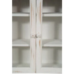 VITRINE EN BOIS FINITION BLANC ANTIQUE L42XPR15XH48 CM STYLE SHABBY -VIDAXL || Songmics Soldes 28088376 5