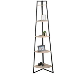 Étagère Angle Désert 5 Niveaux Bois Acier - Naturel -VIDAXL || Songmics Soldes 28108175 3