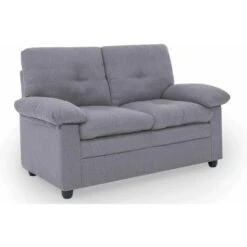 Canapé 2 Places En Tissu Gris Clair FENIX