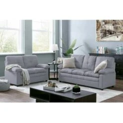 Ensemble Canapés 3+2 Places En Tissu Gris Clair FENIX 8 Ensemble Canapés 3+2 Places En Tissu Gris Clair FENIX -VIDAXL || Songmics Soldes 28281862 2