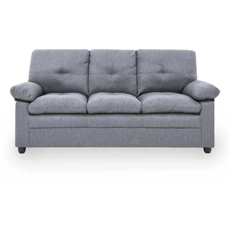 Ensemble Canapés 3+2 Places En Tissu Gris Clair FENIX 5 Ensemble Canapés 3+2 Places En Tissu Gris Clair FENIX – Image 3