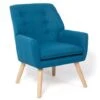 Fauteuil Scandinave NAT En Tissu Bleu Canard -VIDAXL || Songmics Soldes 28381073 1