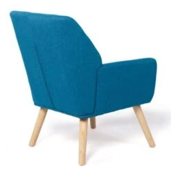 Fauteuil Scandinave NAT En Tissu Bleu Canard -VIDAXL || Songmics Soldes 28381073 5