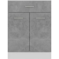 Armoire De Plancher à Tiroir Gris Béton 60x46x81,5 Cm Aggloméré VidaXL -VIDAXL || Songmics Soldes 29417869 5