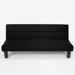 Canapé Convertible 2 Places Clic Clac En Microfibre Effet Velours Ametista Rainbow Couleur: Noir -VIDAXL || Songmics Soldes 31442793 3